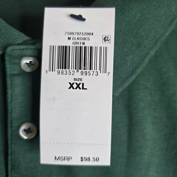 Polo Ralph Lauren Mens XXL Classic Fit Pocket Polo Shirt Green 710979252004 NWT